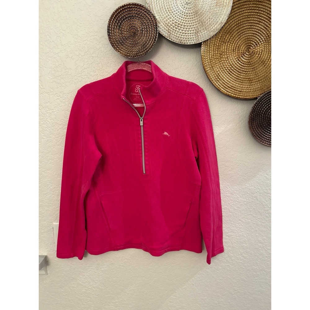 Tommy Bahama Half-Zip Pullover, size Medium Pink